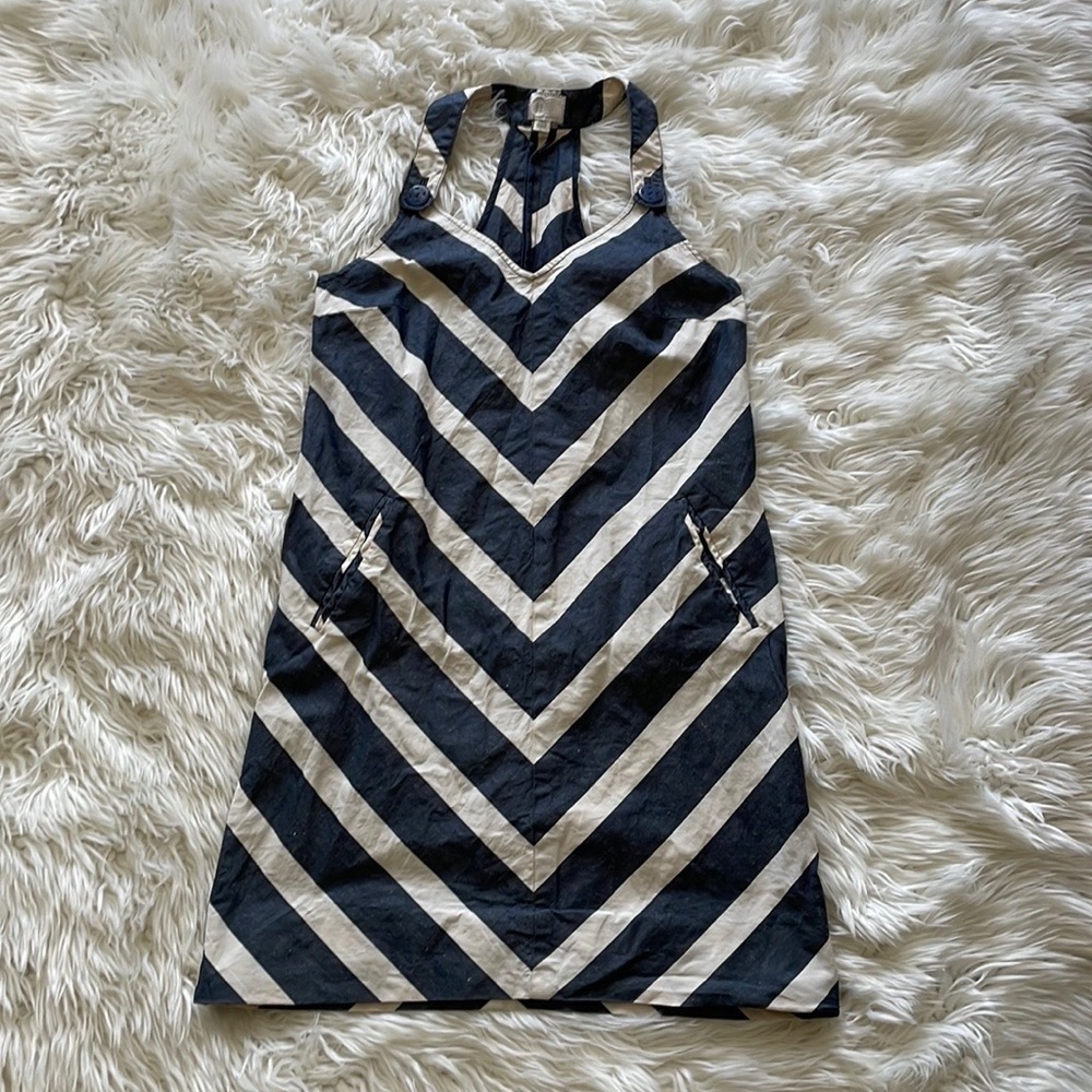 Postmark by Anthropologie Endpoint Chevron Overall Jumper Dress - Picture 2 of 10